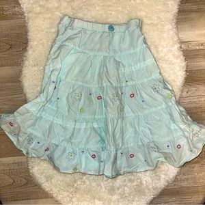 Long Cotton Embroidered Skirt by Naartjie Size 8